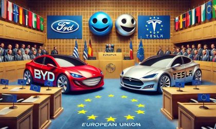 BYD vs. Tesla Rendered By DALL-E