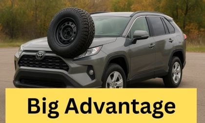 Toyota RAV4 with a spare tire