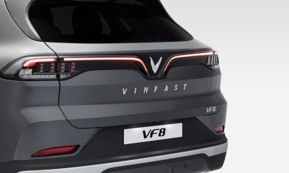 Rear of the VinFast VF8 in Grey