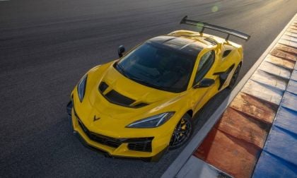 Yellow Corvette Zr1 on Race Track