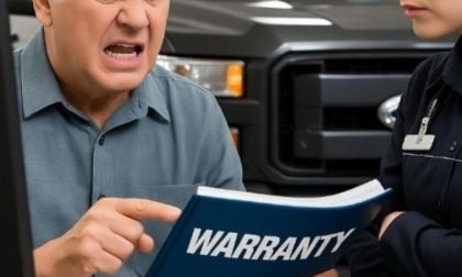Angry Ford customer argues with a service writer over warranty duration