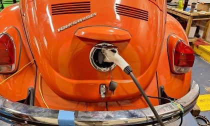 Back end charge plug to a 1976 VW Super Beetle converted to Electric