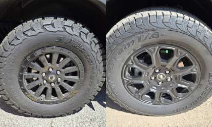 The BFGoodrich KO3 and Trail-Terrain+ sit side by side looking bad ass