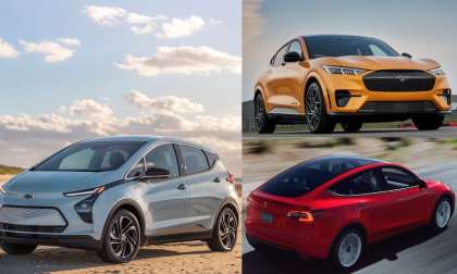 Chevy Bolt, Ford Mach-E, and Tesla Model Y EVs