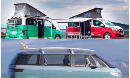 Nissan NV Electric Camper (top) and VW Buzz ID Bus (bottom)