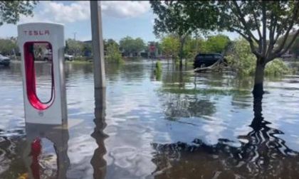 Would You Charge At This Flooded Tesla Supercharger?