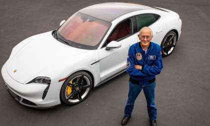 Charlie Duke With The Porsche Taycan Turbo S