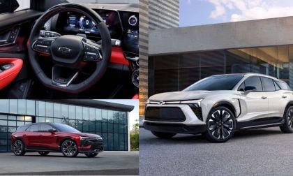 Chevy Blazer EV dash and exterior photos