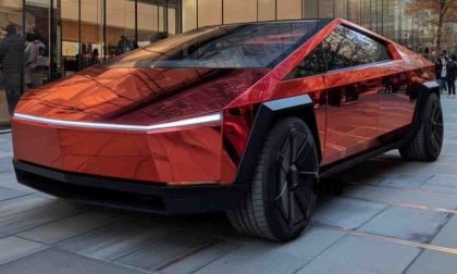 Crimson Chrome - High Gloss Metallic Red Cybertruck Wrap Ups the Wrap Wars Game