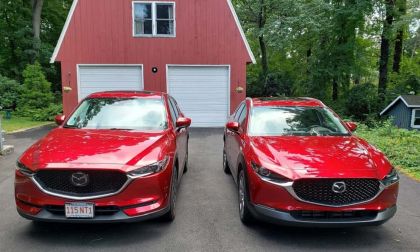 Image of Mazda CX-30 and CX-5 with Soul Crystal Red paint by John Goreham