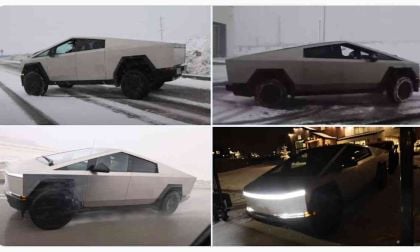 Cybertruck Foundation Series #6 Seen In Dense Winter Conditions Sliding On Road As YouTuber With Over 4 Million Subs Showcases Cybertruck Features