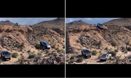 Tesla Cybertruck Seen Off-Roading On 3 Wheels On Steep Terrain On a Hard Line in Arizona: Is There Any Terrain It Can't Handle?