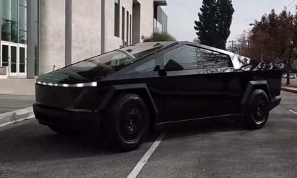 Stunning View Of Tesla Cybertruck In Complete Gloss Black Wrap: Shines In a Unique Way