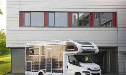 e.Home e-Camper exterior, truck cab by Iveco