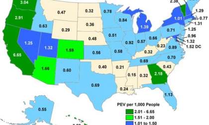 electric vehicle concentration per state