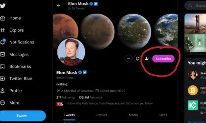 Elon Musk Twitter Page