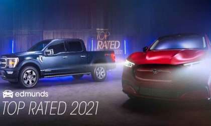 2021 Ford F-150 and 2021 Mustang Mach-E Edmunds winners