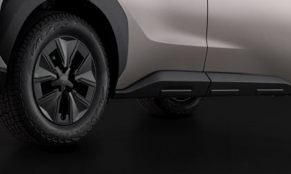 Image shows the Falken Wildpeak A/T Trail tire on 2026 Toyota bZ Woodland