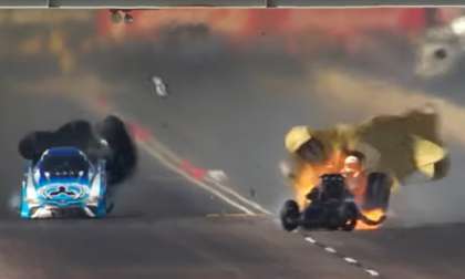John Force Camaro Crash