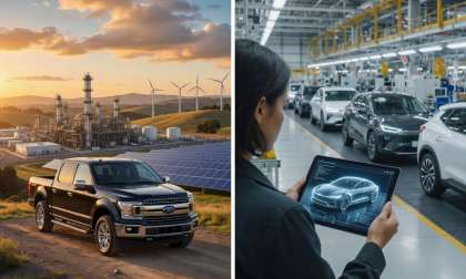 Ford F-150 and EV production line.