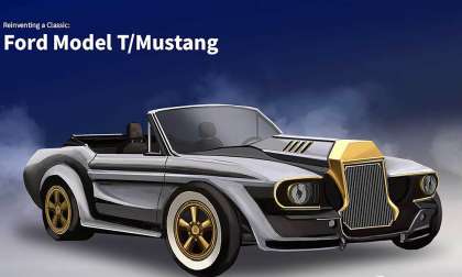 Ford Model T/Mustang mash up rendering