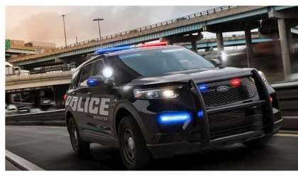 Driving a Ford Police Utility Vehicle