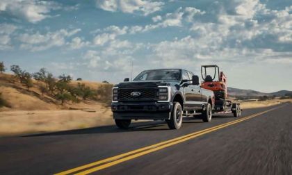 Ford Super Duty Hauling to a job site