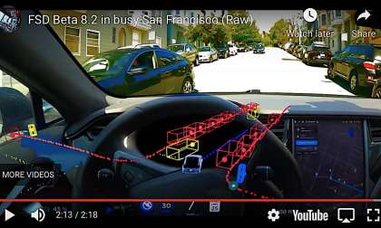 Tesla on Autopilot and FSD in SF traffic