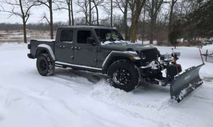 Plowing with a Jeep Gladiator Pickup truck