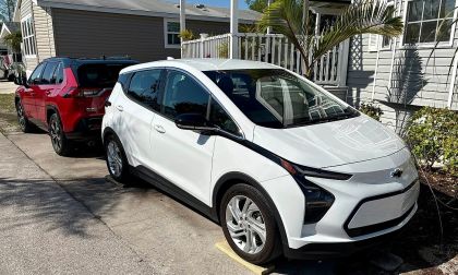 A Chevy Bolt is shown in a sunny Florida setting