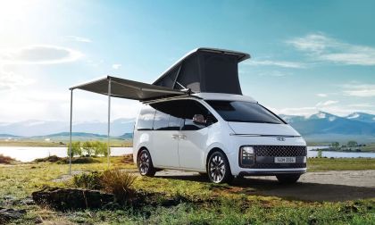 Front 3/4 of Hyundai Staria Electric Camper Van