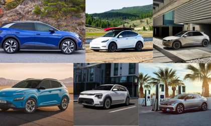 VW ID.4, Tesla Model Y, Hyundai Ioniq 5, Hyundai Kona EV, Kia Niro EV, Kia EV6