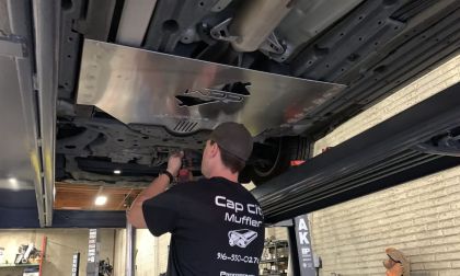 Cat security protective shield for Toyota Prius installation