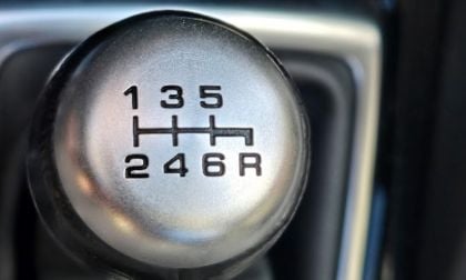 The stick shift knob of a namual-transmission 2026 Acura Integra A-Spec sports sedan