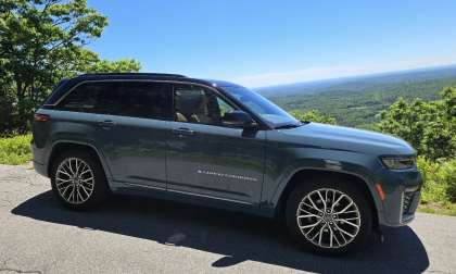 2026 Jeep Grand Cherokee Summit 4X4 looks right at home at the summit of New Hampshire's Pack Monadnock