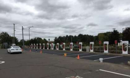 Large Tesla Supercharger being built