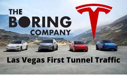 The first Traffic at Las Vegas Boring Co Tunnel Were Teslas
