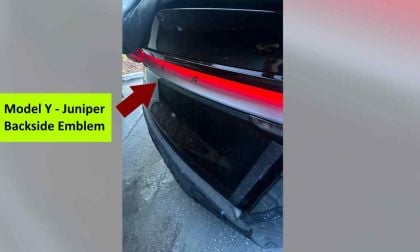 Back Of the Upcoming Model Y Refresh, Juniper, Leaked on Reddit Showing New Backside Emblem