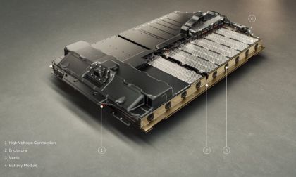 Image showing a diagram of Lucid's battery back assembly.