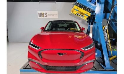 Image of Ford Mustang Mach-E safety test courtesy of IIHS