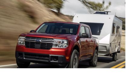 Image of 2025 Ford Maverick Hybrid AWD towing courtesy of Ford