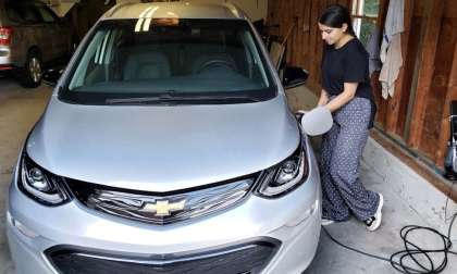 Image of home EV charger with Chevy Bolt in use by John Goreham