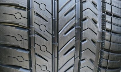 The tread of the Michelin Pilot Sport All-Season 4 tire offers year-round performance