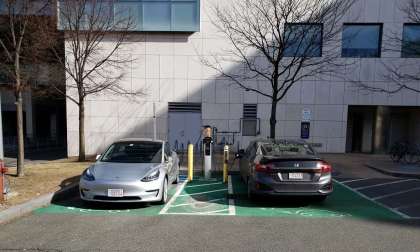 Tesla Model 3 and Honda Clarity Charging image by John Goreham