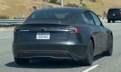 Model 3 With No Mirrors Spotted - And Side Pillar Cameras In Windows - Training For New Robotaxi Vehicle