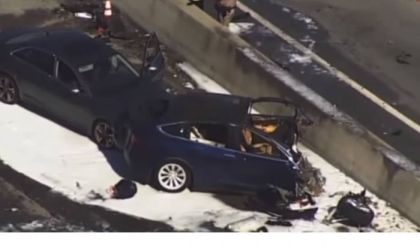 Tesla blames Model X autopilot death on driver and road.