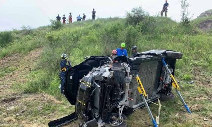 Image of crashed Ford Mustang Mach-E courtesy of IIHS