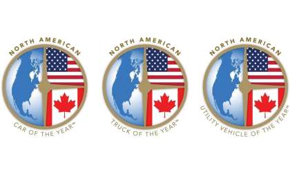 Image showing the logos for North American Car, Truck, and Utility of the year awards.