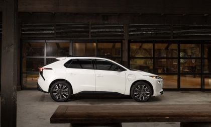 New Subaru Solterra at a dealer showroom