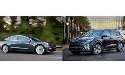 Kia Niro EV vs. Tesla Model 3.